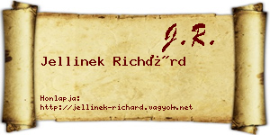 Jellinek Richárd névjegykártya